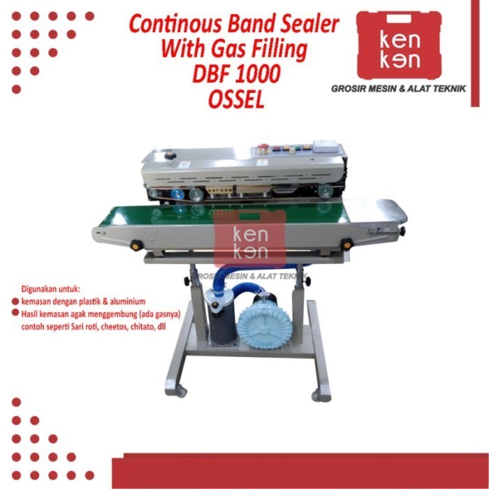 OSSEL Mesin Continous Band Sealer With Gas Filling DBF 1000 Sealer Udara OSSEL