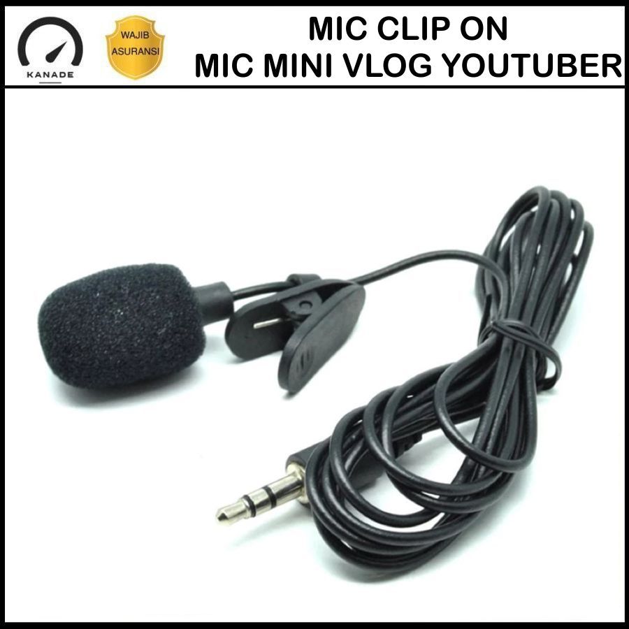 Microphone clip on jepit for Smartphone Android mic toa jepit di baju mikrofon jepit laptop Mic Yout