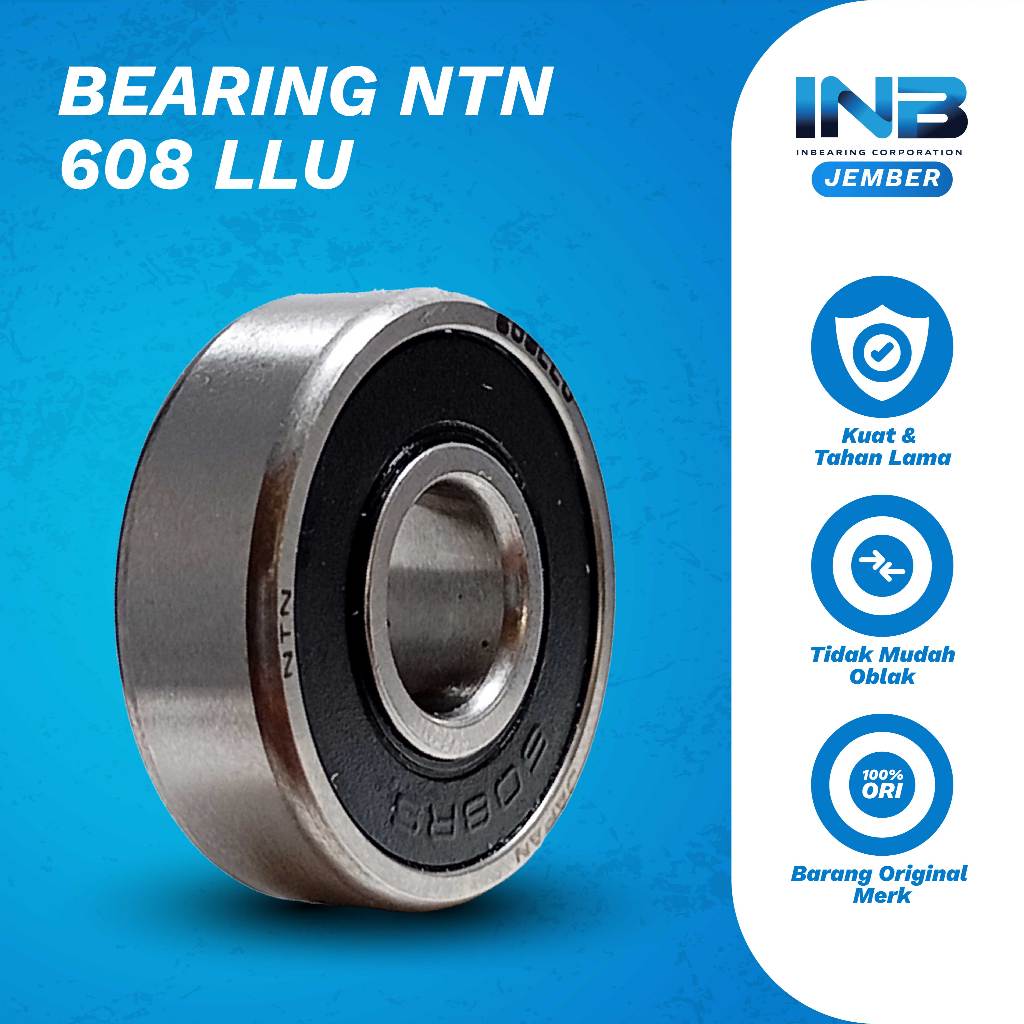 Laker Bearing 608 LLU NTN INB Bearing As Roda Sepeda Roda SkateBoard Original NTN INB JEMBER