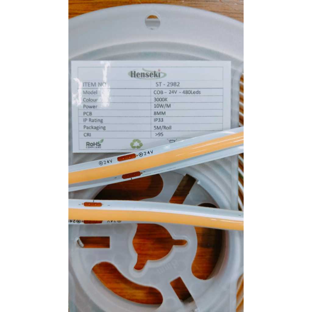LAMPU LED COB 24V LAMPU STRIPLED COB 24V 480LED HENSEKI