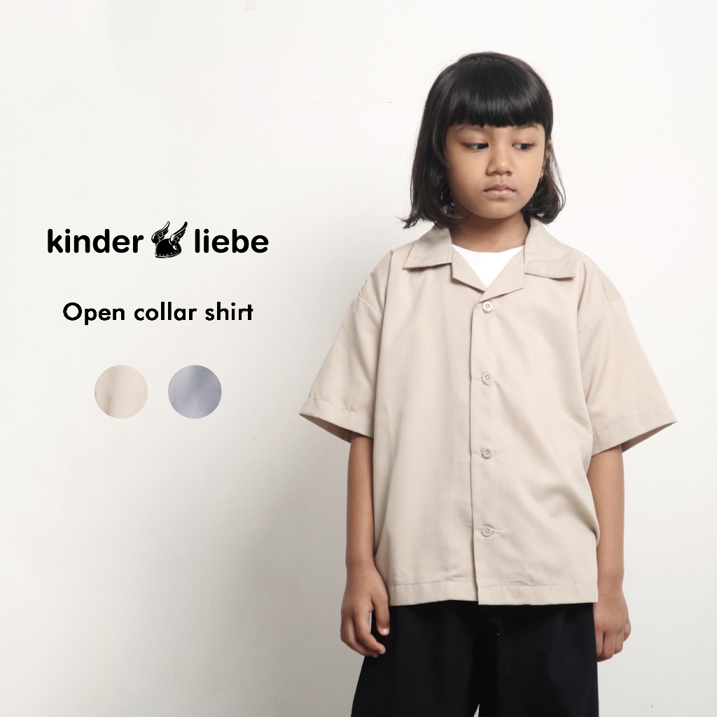 Open Collar Shirt Kids | kemeja anak open collar