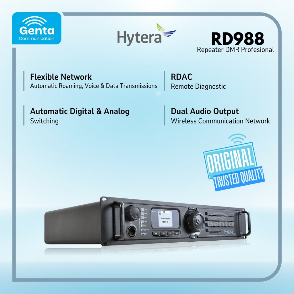 HYTERA RD988 / HYTERA RD-988 VHF UHF REPEATER DMR PROFESIONAL GARANSI BARU ORIGINAL TERMURAH