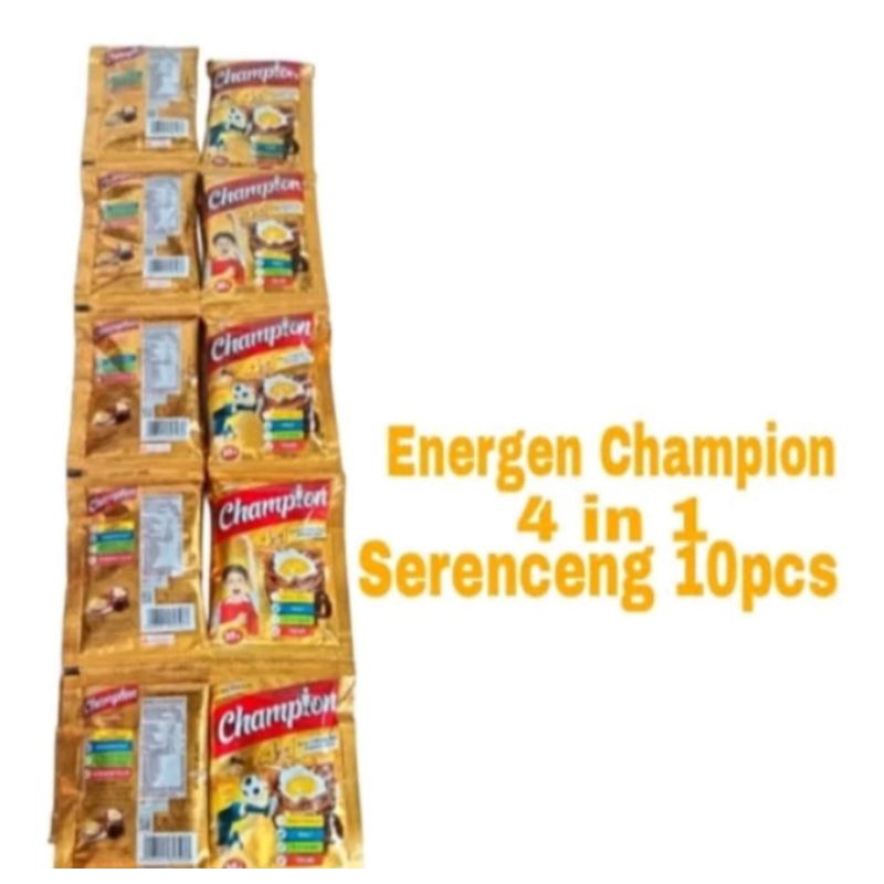 

Energen Champion Susu Coklat Kemasan @30gram Isi 10 Pcs ( 1 renceng ) ---Gratis Sendok Setiap Renceng n