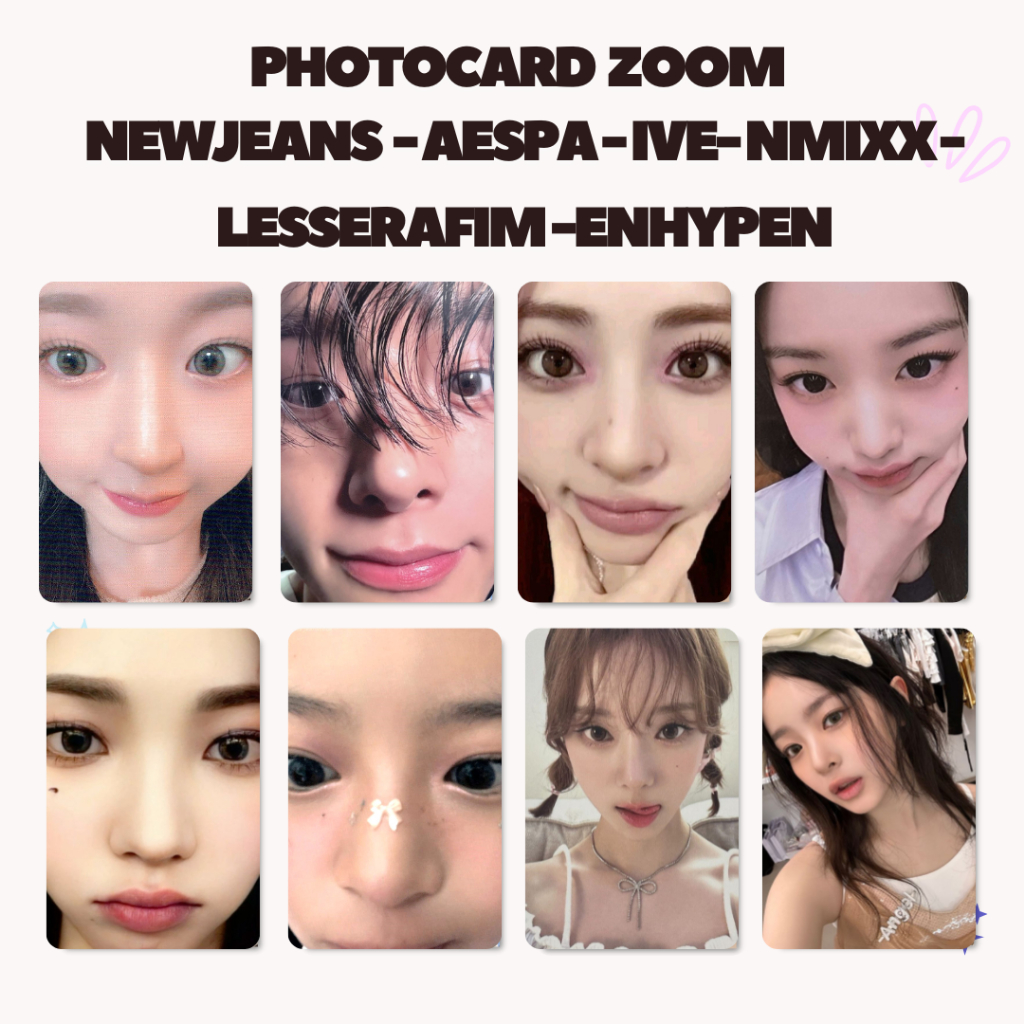 Photocard Zoom Hanni egg Winmel Enhypen IVE Nmixx Karina aespa zoom Hanni pita potocard Premium lomo