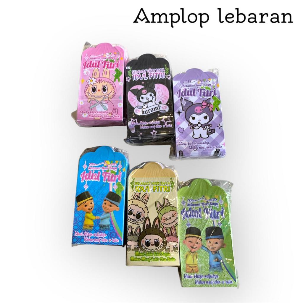 

Isi (80 pcs) AMPLOP ANGPAO LEBARAN IDUL FITRI LUCU AMPAU KARAKTER Modern