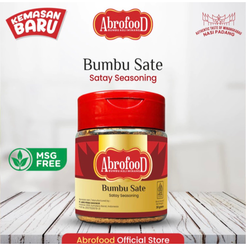 

Bumbu Sate AbroFood botol ukuran 30Gram