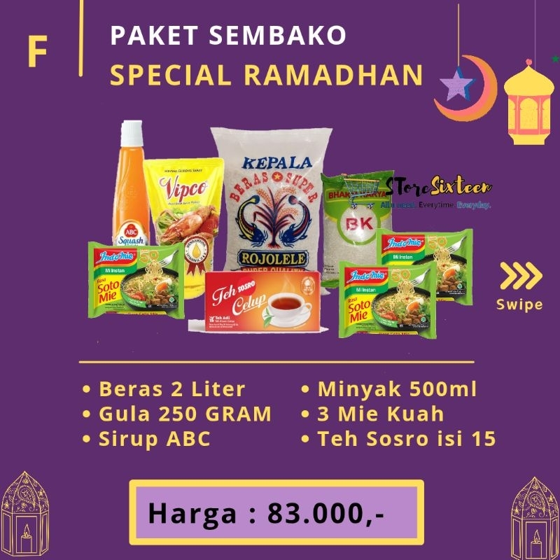 

Paket Sembako Ramadhan F / Paket Sembako Murah By Storesixteen