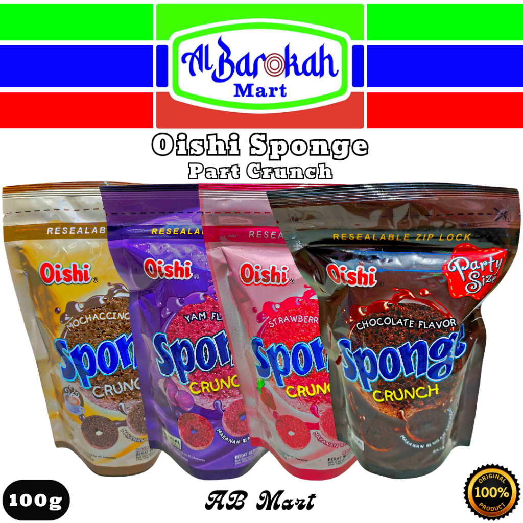 

Oishi Sponge Crunch Mochacino, Choclat | Keju | Mochaccino | Strawberry | Ubi 100g