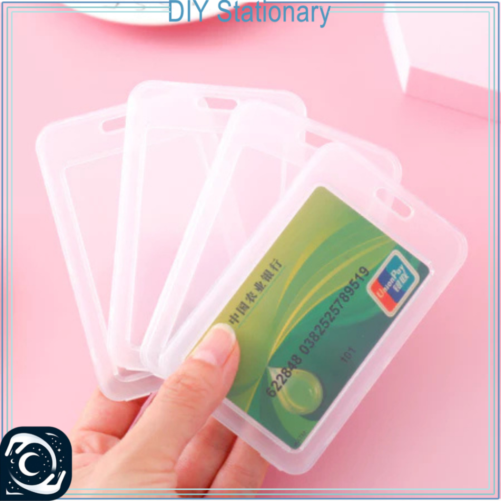 

Card Holder Transparan Kotak Bening Tempat Isi Kartu Name Tag Id AT41
