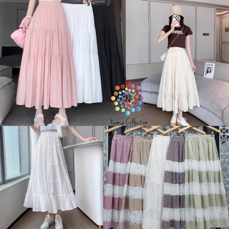 ROK KOREA IMPORT KATUN SUSUN PREMIUM PANJANG