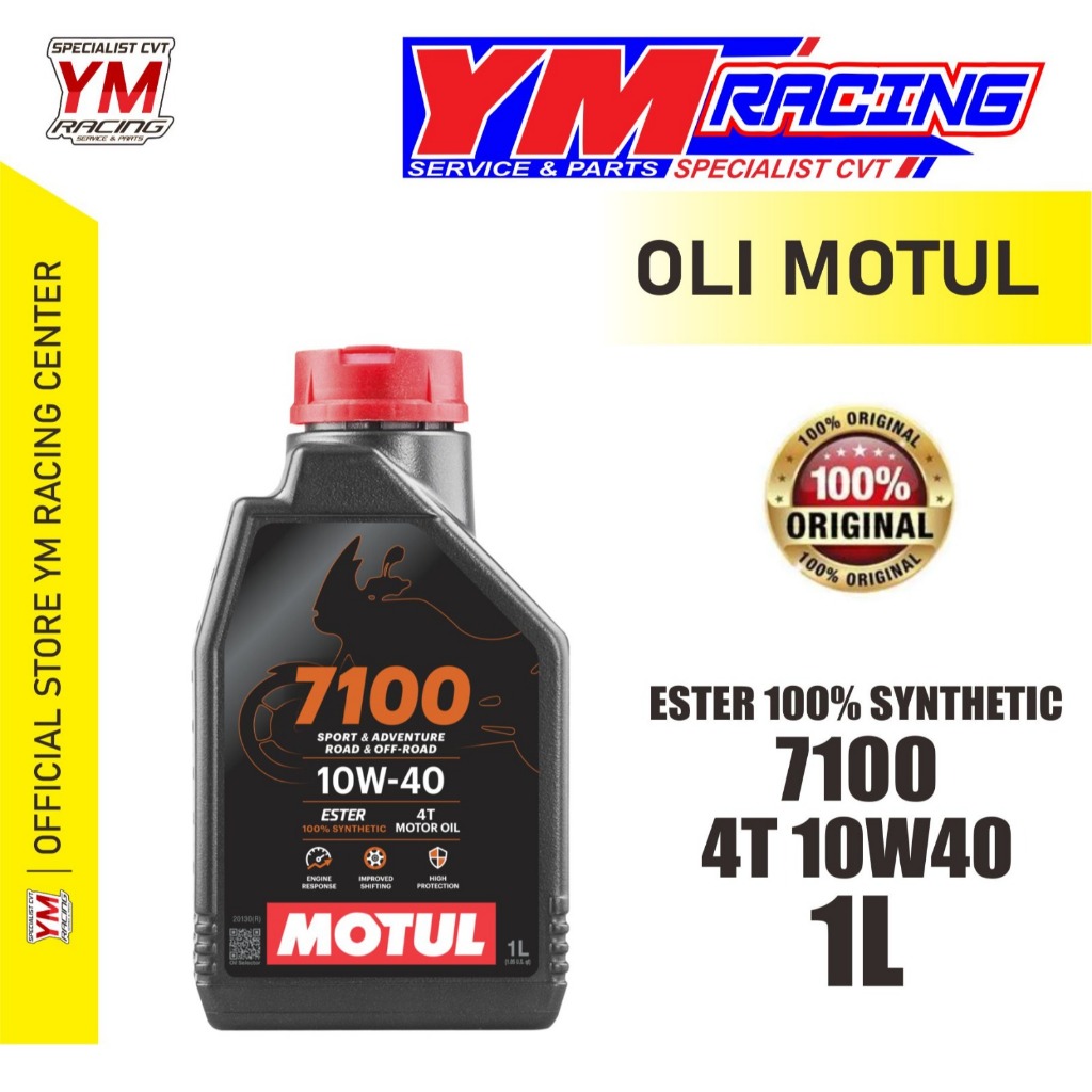 MOTUL 7100 10W-40 4T / OLI MESIN MOTUL  7100 10W-40 4T- YM RACING