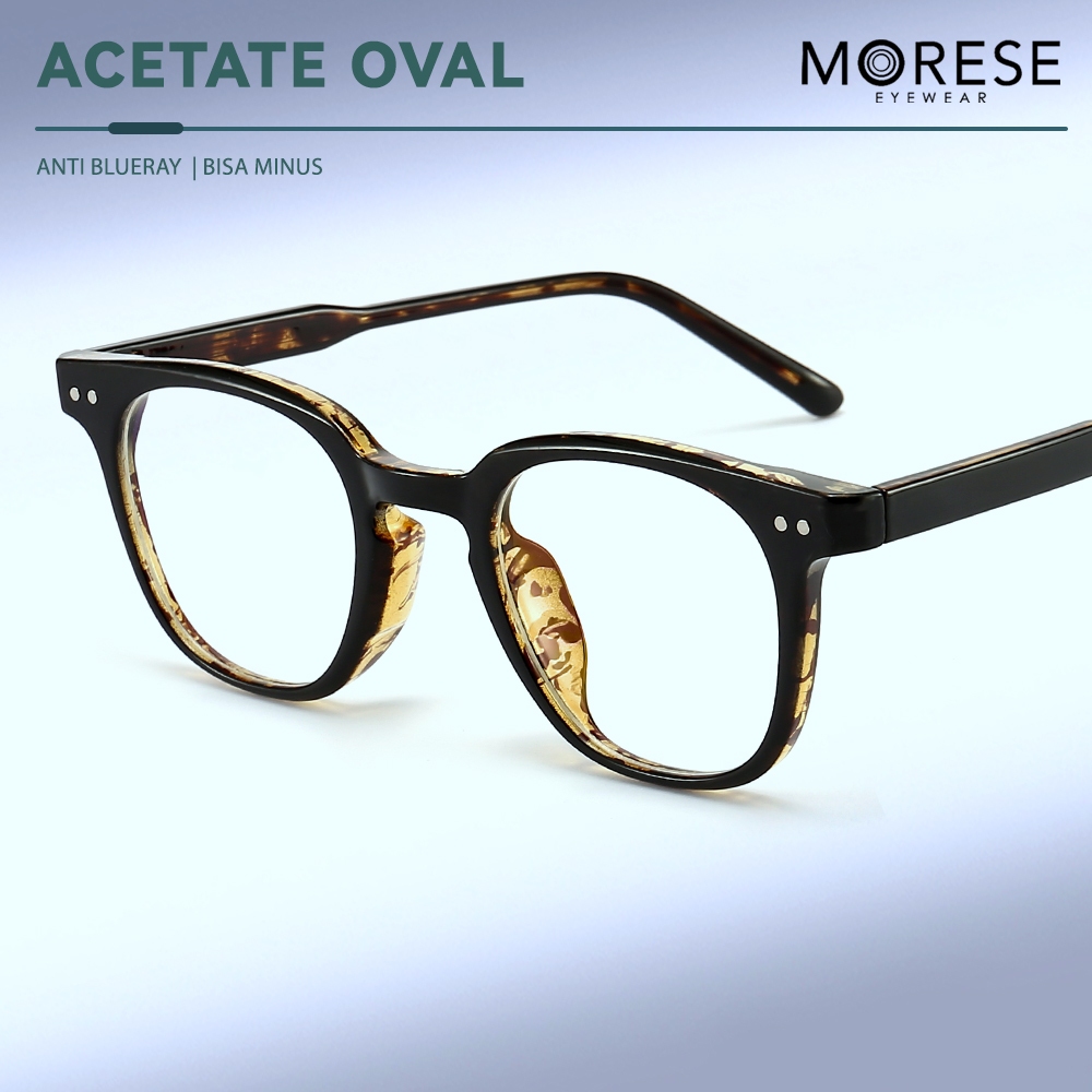 Morese Kacamata Antiradiasi Blueray Model Kotak TR90 Fashion Pria Wanita Bisa Minus Simple Modis 860