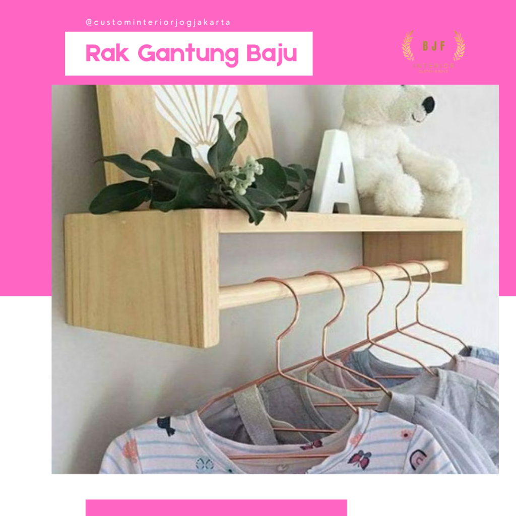 Rak Gantungan Baju Dinding Rak Kapstok Baju Rak Buku Rak Makeup Rak Bumbu Dapur Tempat Hiasan Akseso