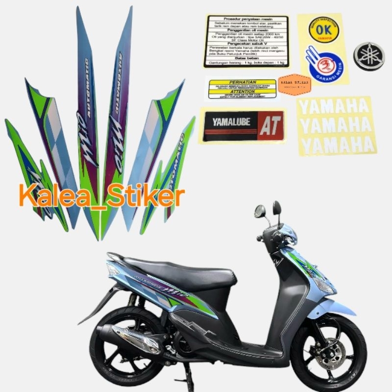 Sticker Striping Mio Sporty 2003 2004 Variasi Biru & Sticker Pelengkap Mio Fullset Standar