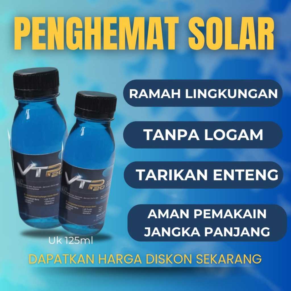 2 Pcs Aditif Penghemat Solar Mobil, Diesel, Traktor, Truk VTP20 -  ukuran 125 ml