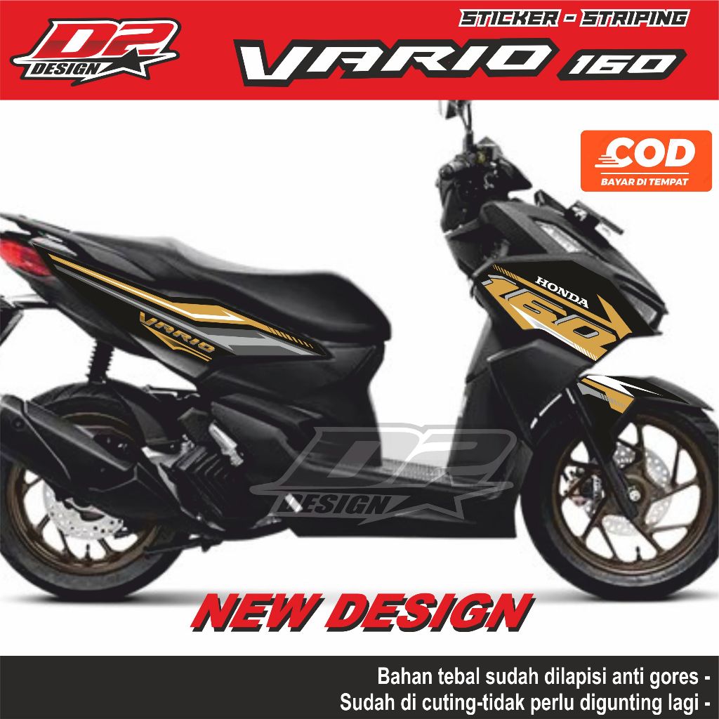 Stiker Striping Vario 160 Philipine hitam