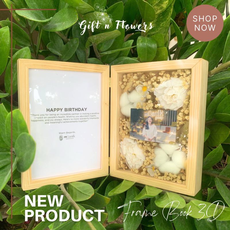 Frame Book 3D / Frame Lipat 3D / Kado Ulang Tahun / Kado Wisuda / Kado Pernikahan