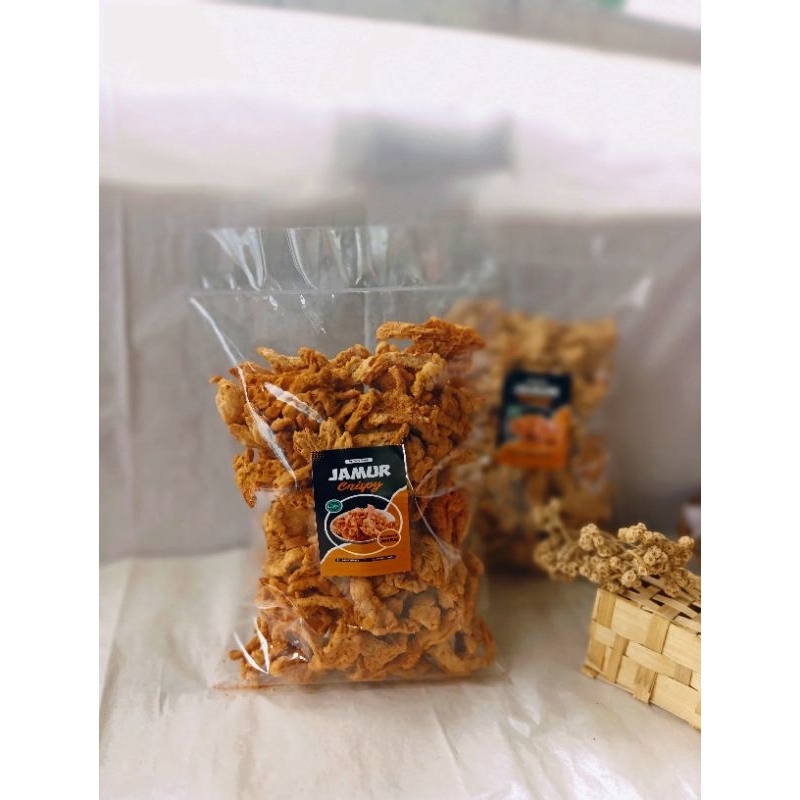 

Jamur tiram crispy 250g renyah tidak Alot camilan sehat isian toples