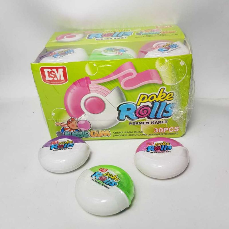 

permen karet bubble gum poke rools