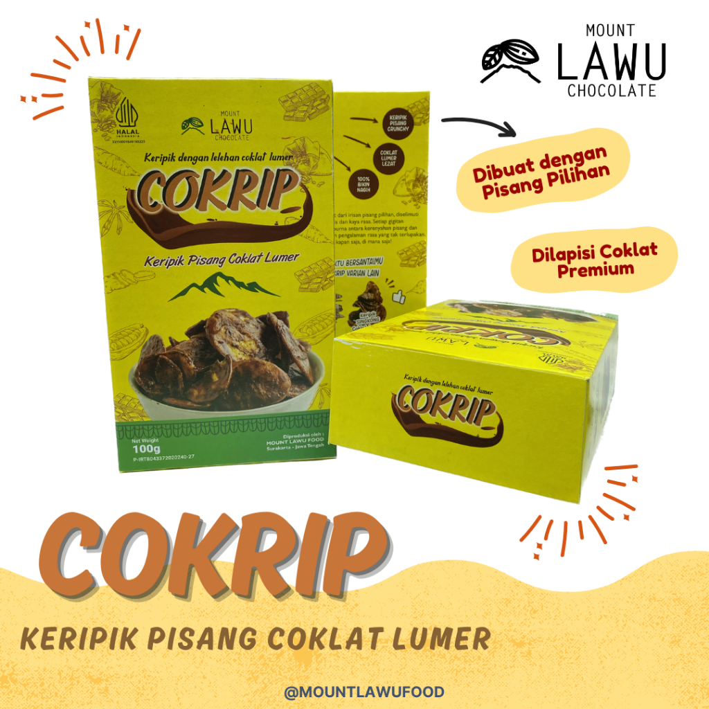 

COKRIP Keripik Pisang Coklat Lumer