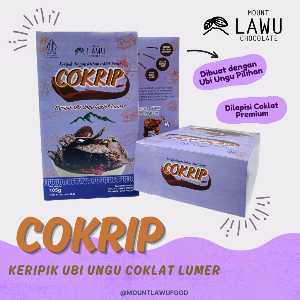 

COKRIP Keripik Ubi Ungu Coklat Lumer