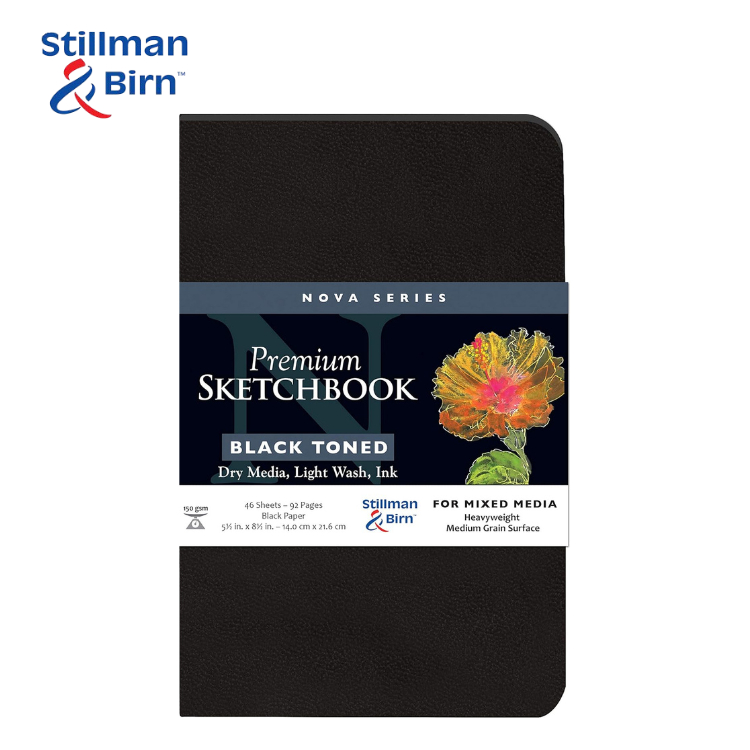 

STILLMAN & BIRN Nova Black Softcover Series Premium Sketchbook Mixed Media 46 Sheets