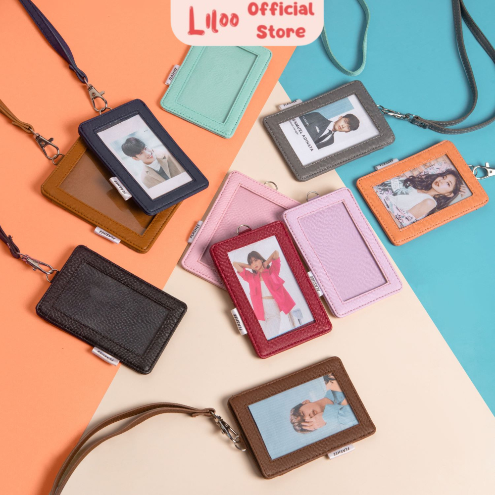 

Name Flashee Tag ID Card Holder Kulit Lanyard Termurah Berkualitas PU Leather Lanyard NameTag