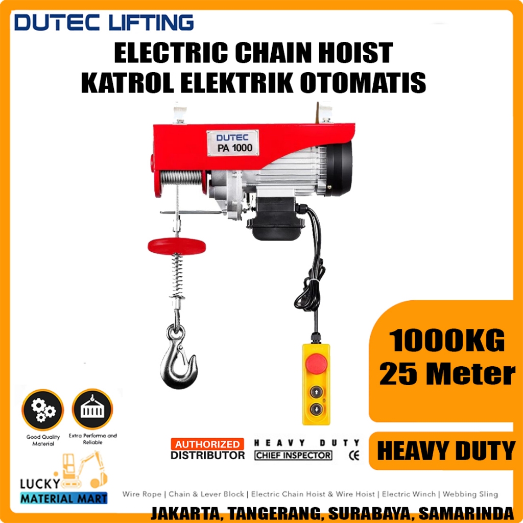 Electric Chain Hoist- PA  1000 - Model Sling Katrol Derek Listrik Elektrik Otomatis 1 Ton 1000Kilo