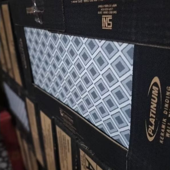 keramik Platinum BAILEY BLUE  25x40 kw2/dus 10 pcs (permukan kasar)