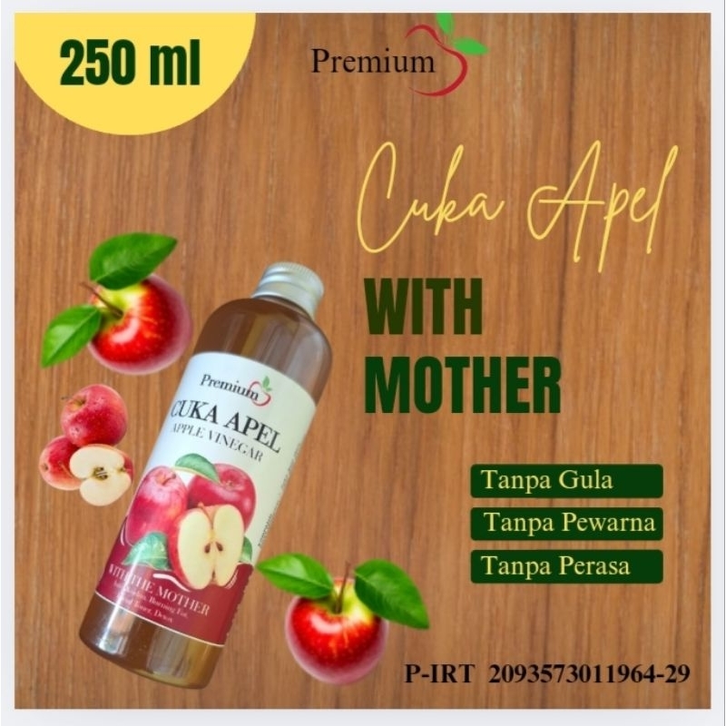 

ORIGINAL|Cuka Apel Premium with Mother bpom kemasan 250ml