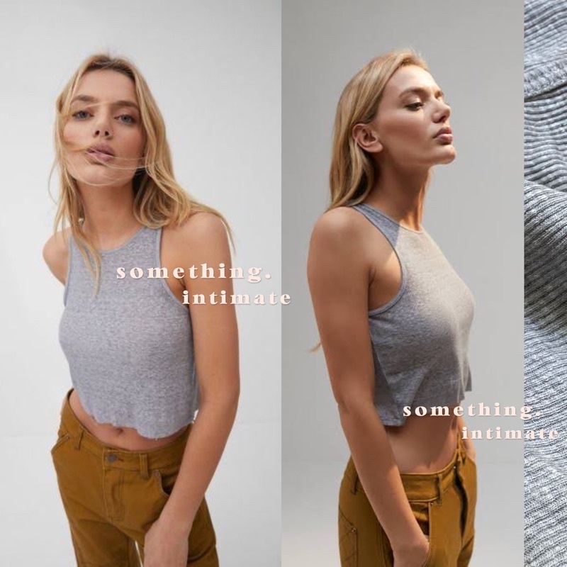 Urban Outfitters Godfather Ribbed Knit Cropped Tank Jastip UO Ribknit Top Rib Crop Branded Sale