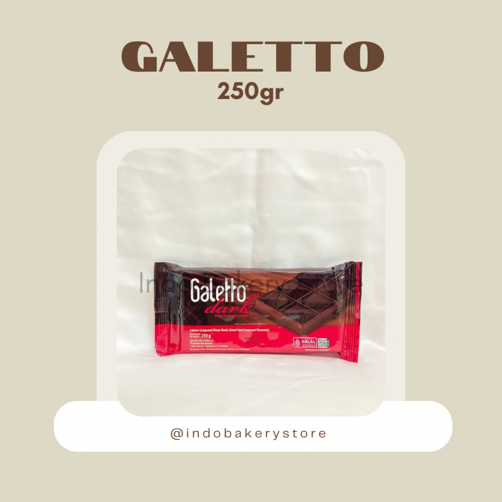 

Galetto Dark Chocolate Compound 250 gr | Coklat Batang | BACA DESKRIPSI