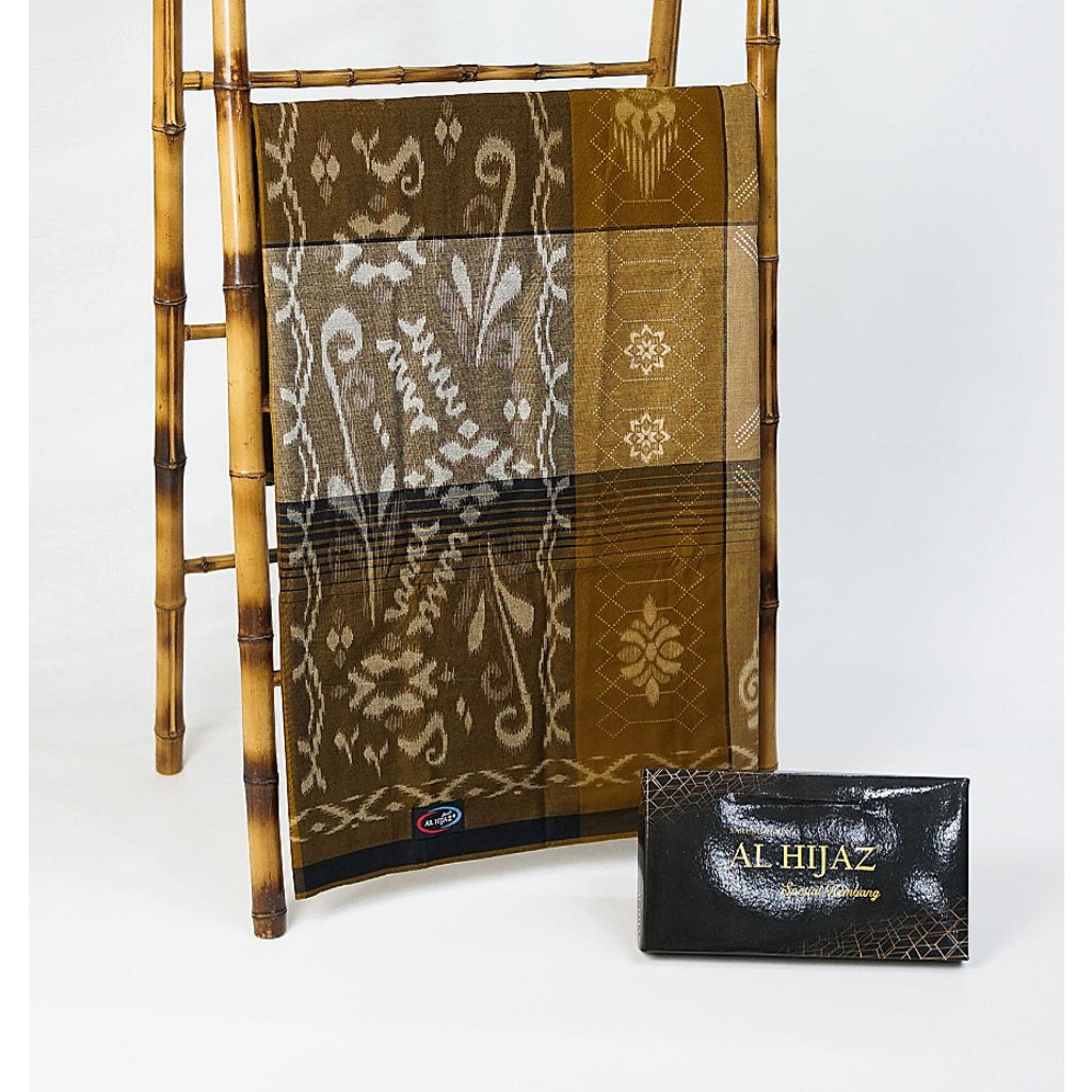 Sarung Tenun AL HIJAZ Special Motif Kembang Lurik 3 Perlengkapan Sholat Pria Dewasa
