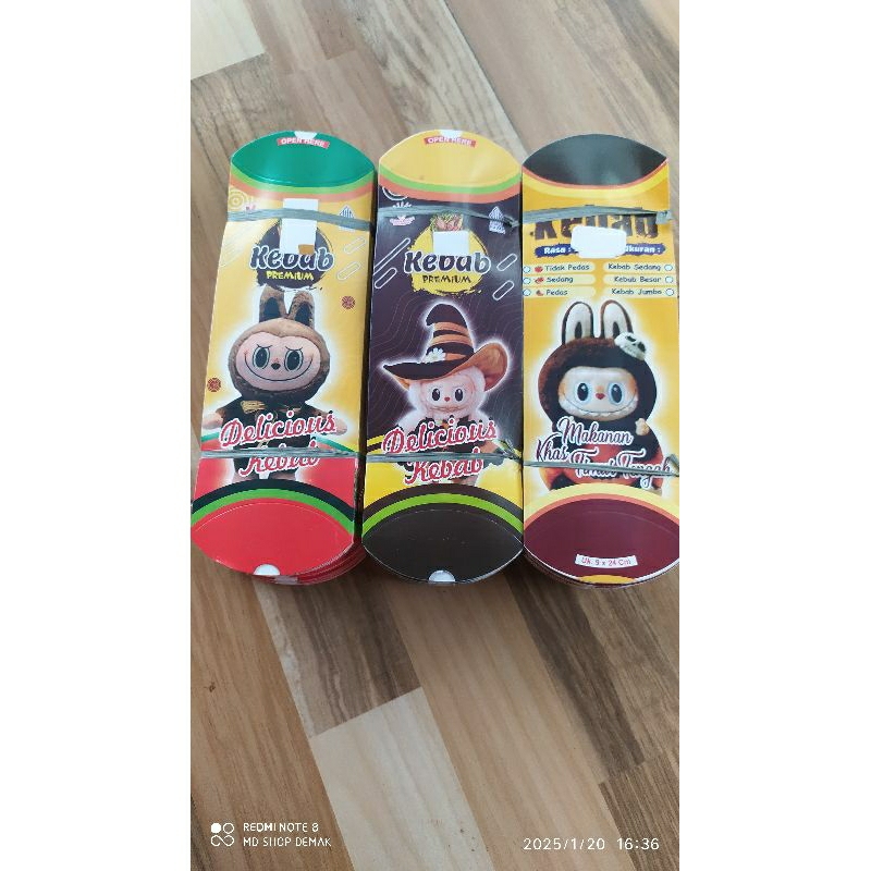 

bungkus kebab/kertas kebab motif labubu isi 100