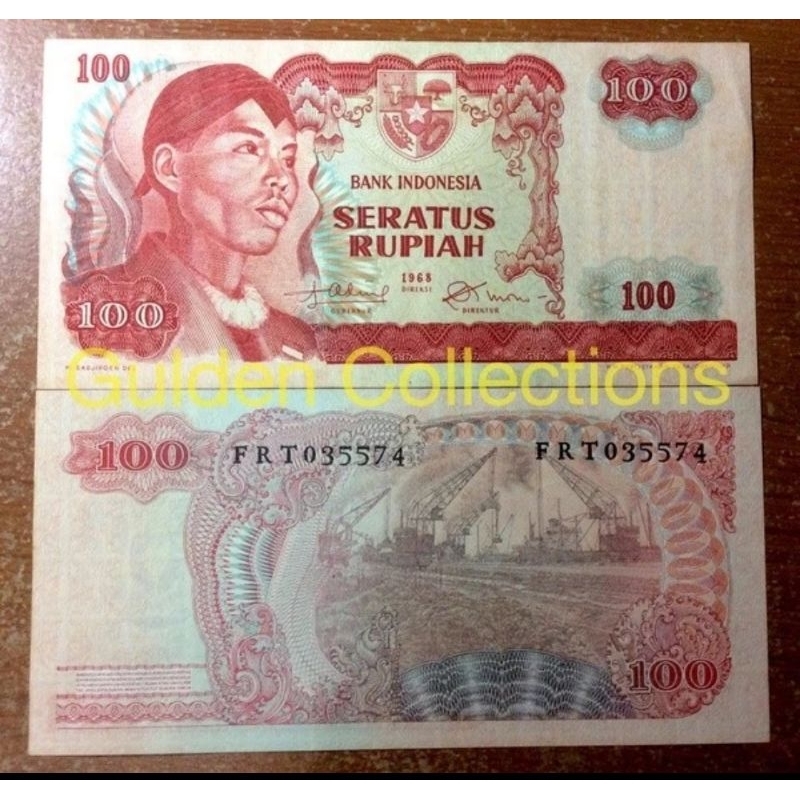 100 Rupiah Sudirman 1968 UNC