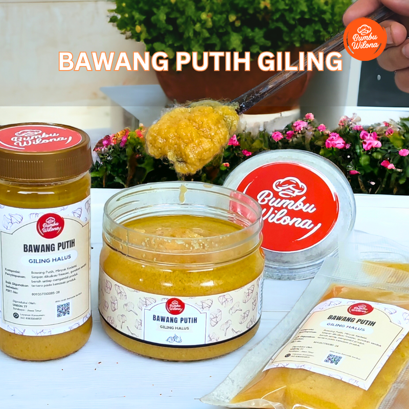 

BAWANG PUTIH GILING HALUS PREMIUM FRESH HOMEMADE SIAP MASAK