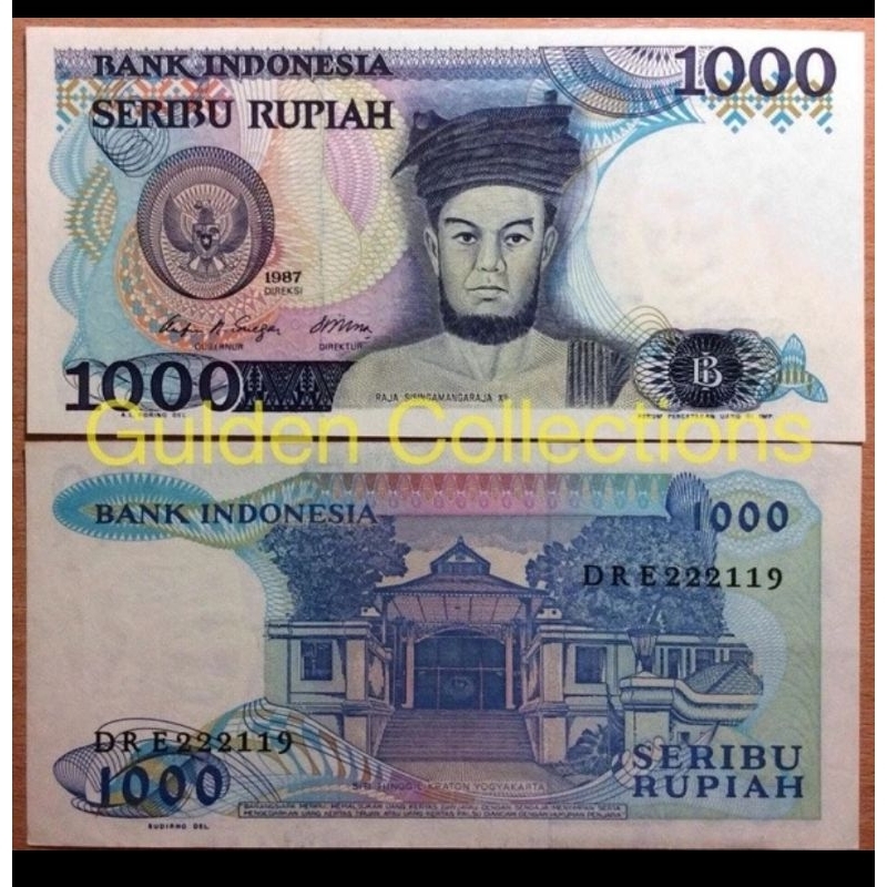 1000 Rupiah Sisingamangaraja 1987 UNC
