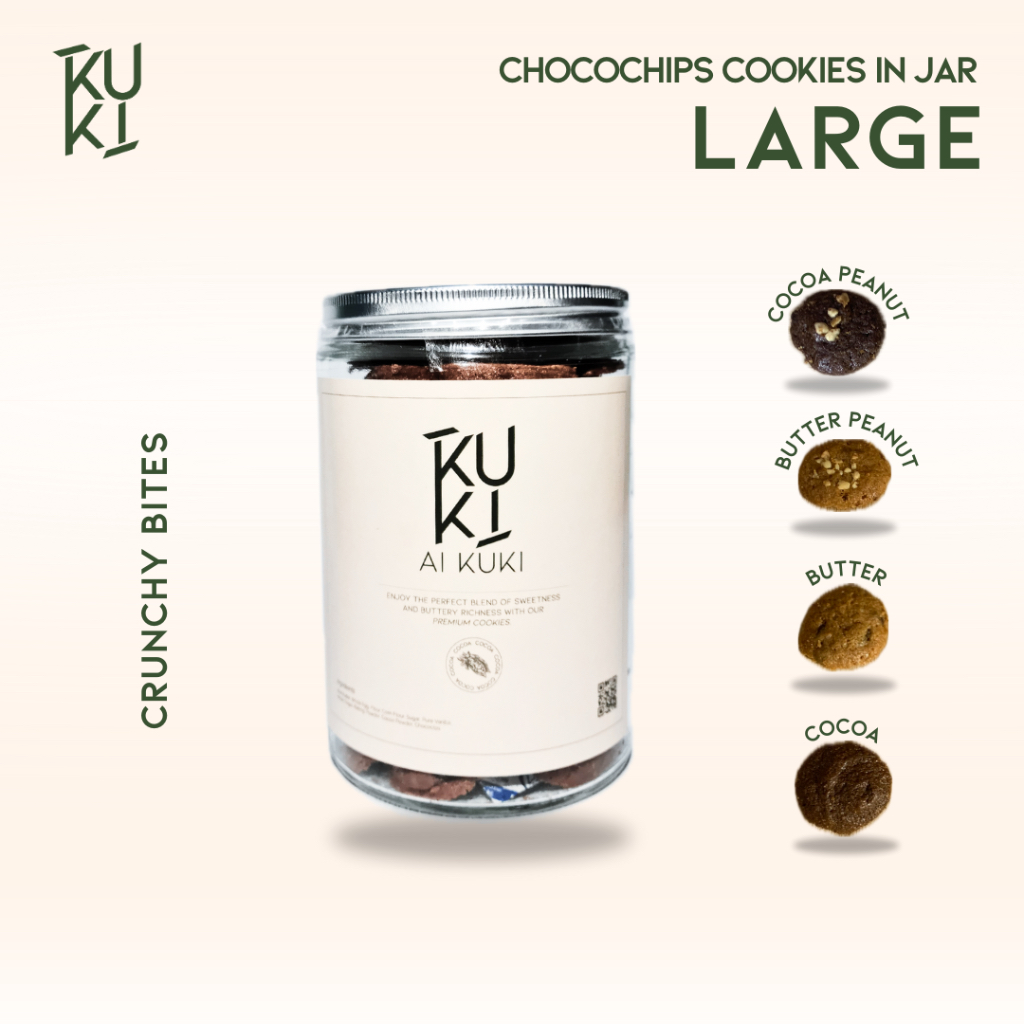 

Cookies (Cookies in jar) mini bites premium cookies, 100% real butter and chococips [LARGE] cookies crunchy , toples kaca