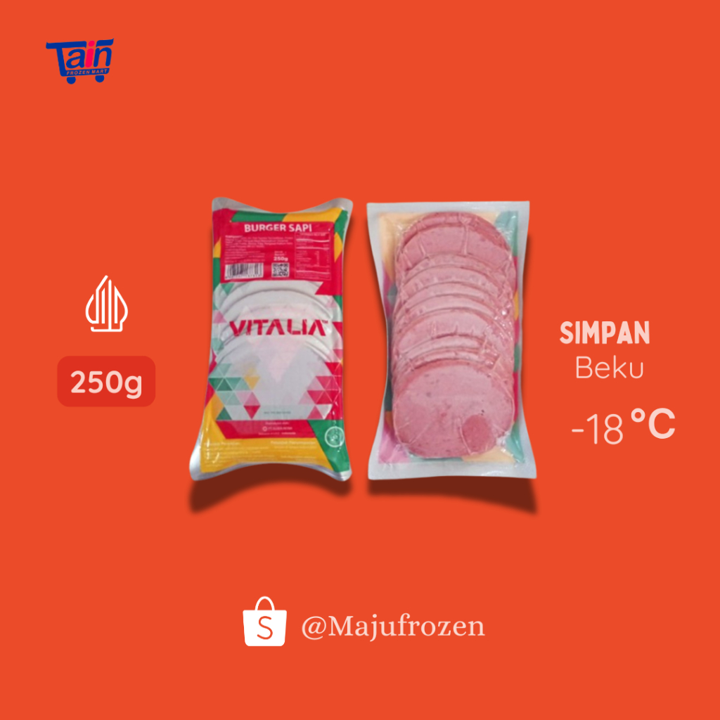 

VITALIA Beef daging burger 250gr