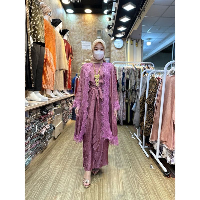 (COD)LEA SET IKAT|FASHION  WANITA KEKINIAN|SET WANITA|OUTFIT KONDANGAN|SET GAMIS TERBARU | DRESS KON