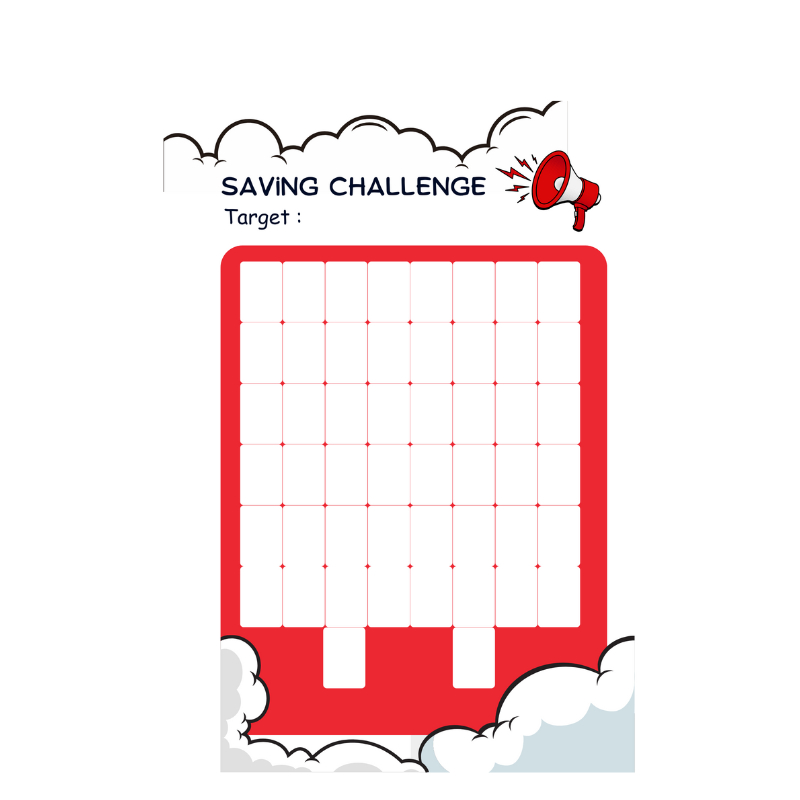 

Belajar menabung saving challenge isi binder targert bisa diisi sendiri desain comic vol 003