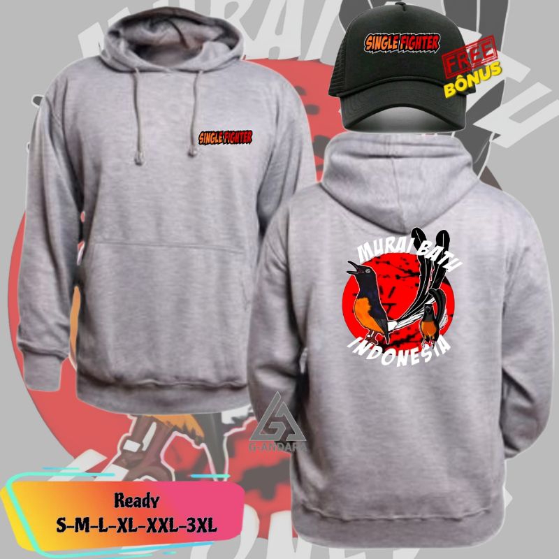 HOODIE JUMPER MURAI BATU INDONESIA READY BONUS TOPI