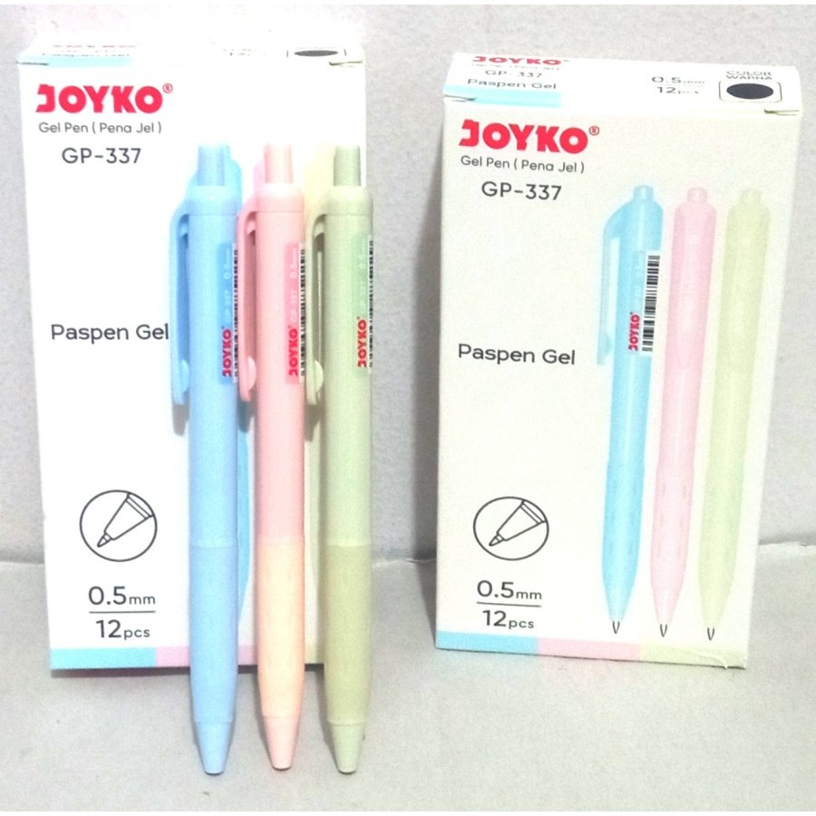 

JOYKO Pulpen/ Gel Pen GP-337 Paspen Gel Hitam 1 Pack / 12 Pcs