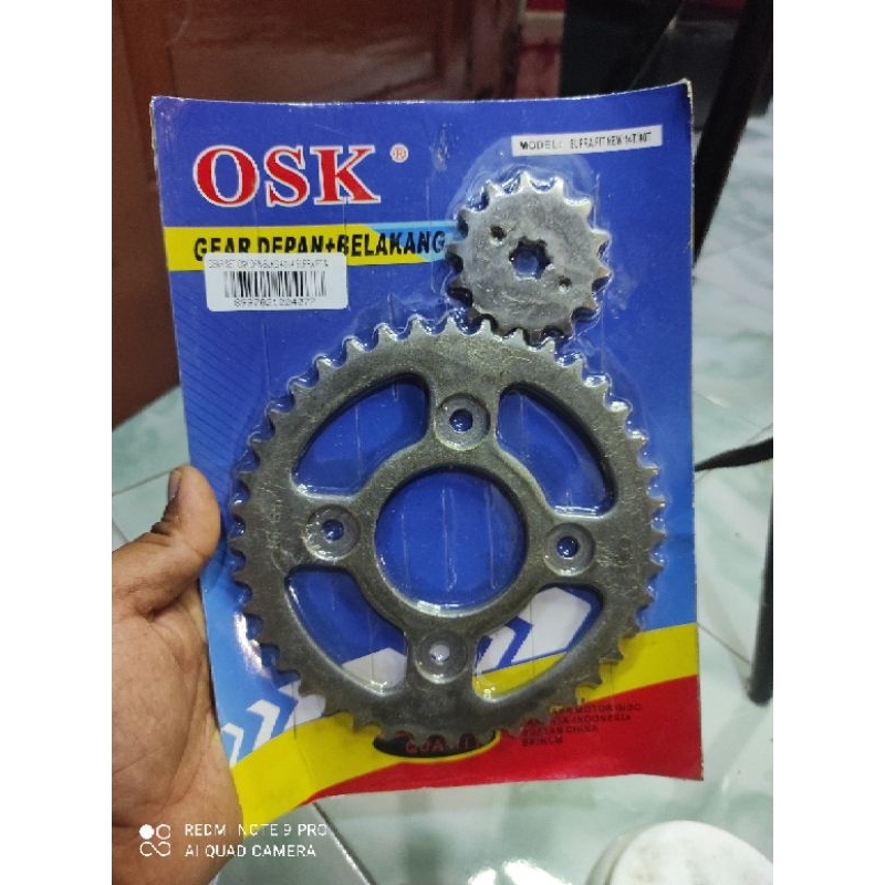 Gear Gir Depan Belakang Supra Fit New Ukuran Kharisma Revo Lama  14/40T