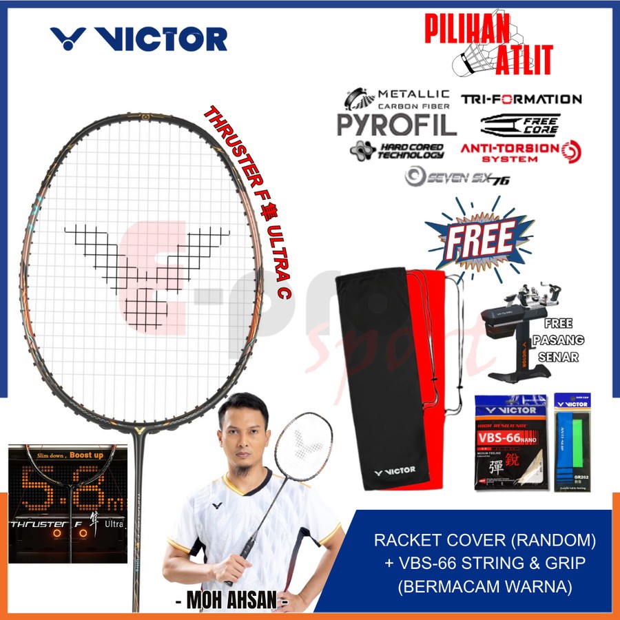 Raket Badminton Victor Thruster F Ultra C / TK Falcon Ultra / TK-F Ultra Moh Ahsan Original