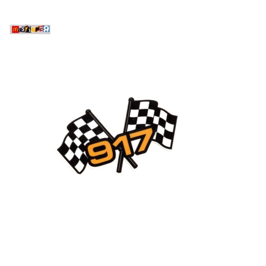 

sticker call me 917 flag logo diecut stiker