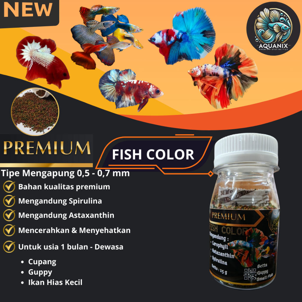 Pakan Ikan Halfmoon Pelet Tetra Nemo Untuk Gupy Premium Ultra Koi Spiruplus Pellet Galaxy Rim Spirul