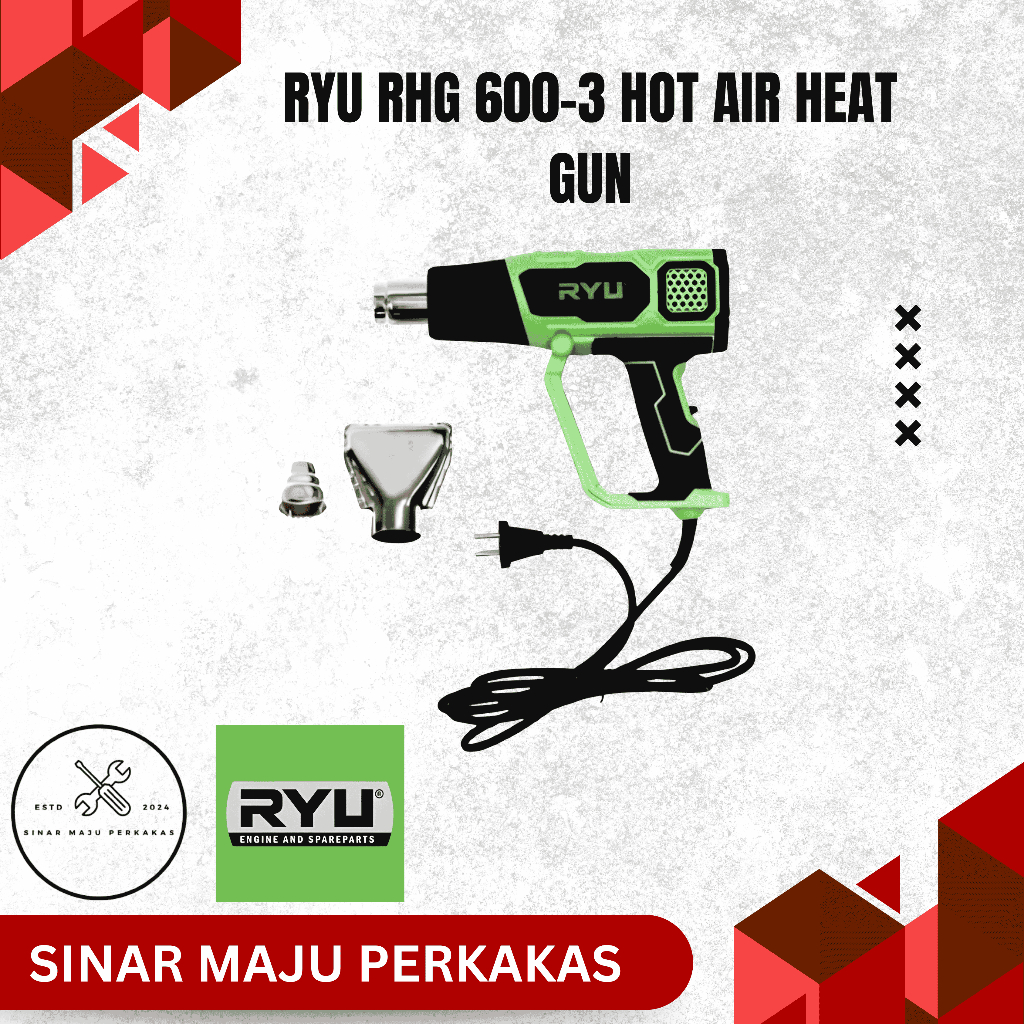RYU RHG600-3 Hot Air Heat Gun - Hot Gun Blower Pemanas