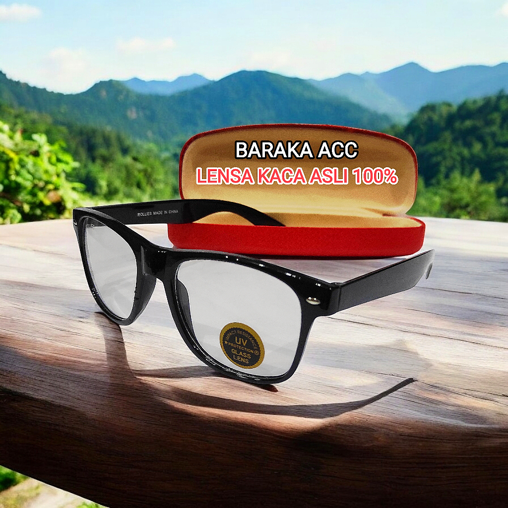 Kacamata Gaya Fashion Unisex Kaca Asli Baraka Acc Berkwalitas Baik