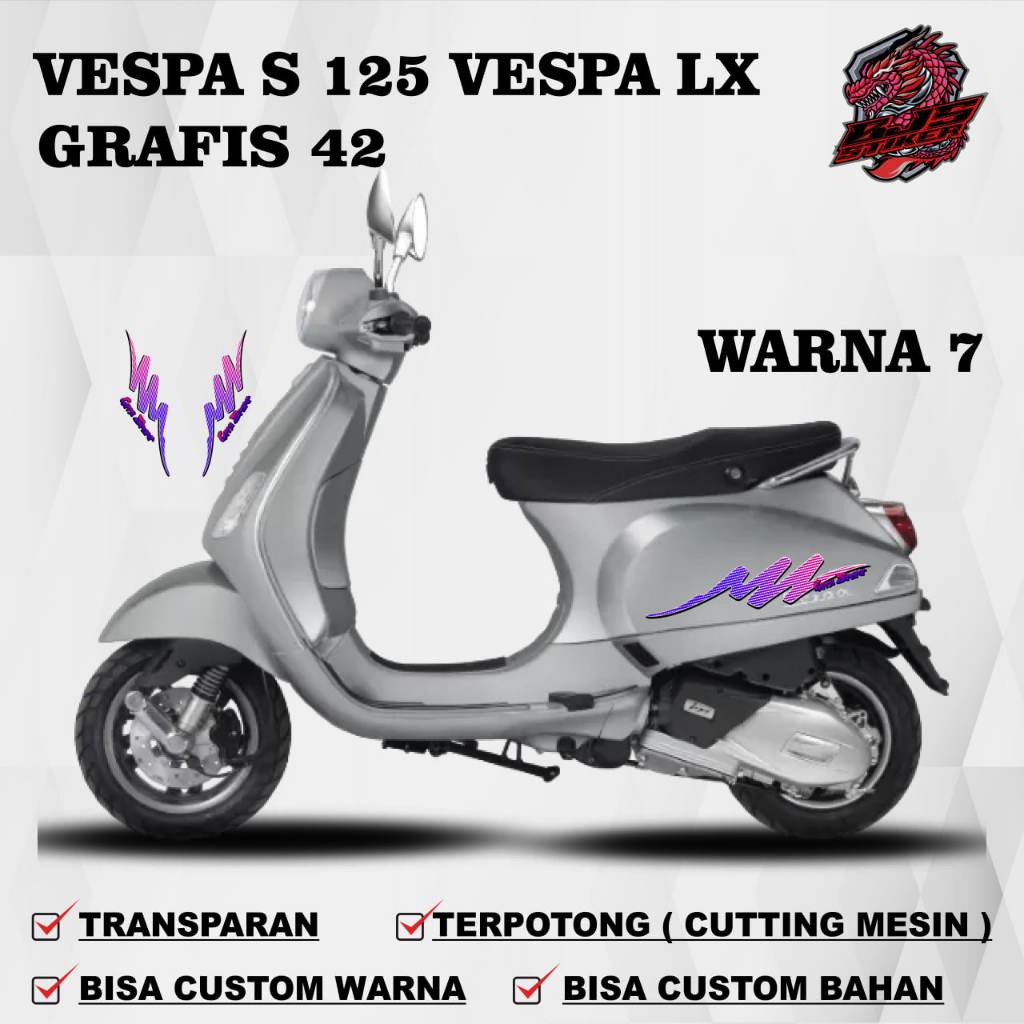 Stiker Vespa s 125 Stiker Vespa matic / Striping Vespa s 125 / Stiker Sticker Decal Vespa s 125 Vesp